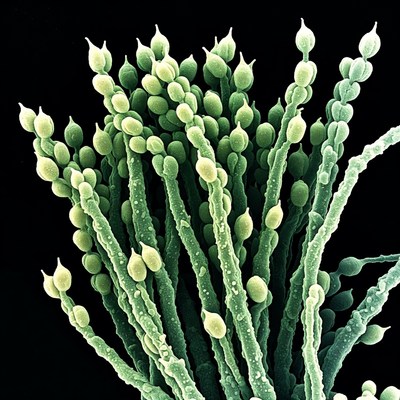 Green Mucor Mold Spores SEM