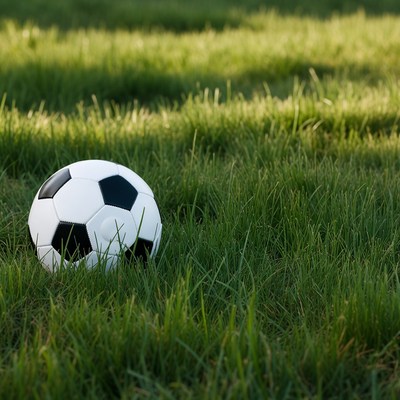 Soccer Ball on Green Grass