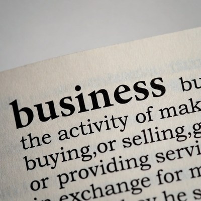 Business Definition Text Closeup