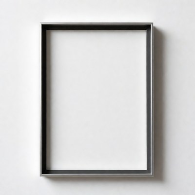 Empty Silver Picture Frame