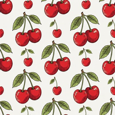 Cherry Seamless Pattern Illustration