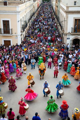 Colorful Traditional Street Parade Festival