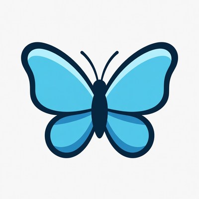 Blue butterfly illustration