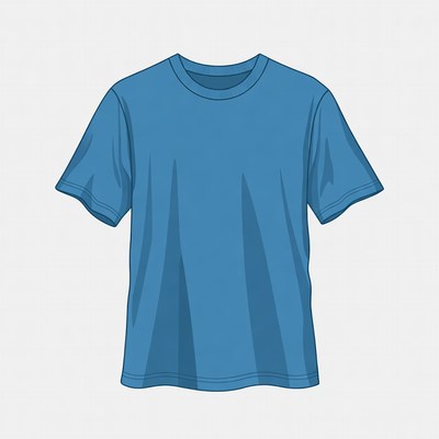 Blue T-shirt Illustration