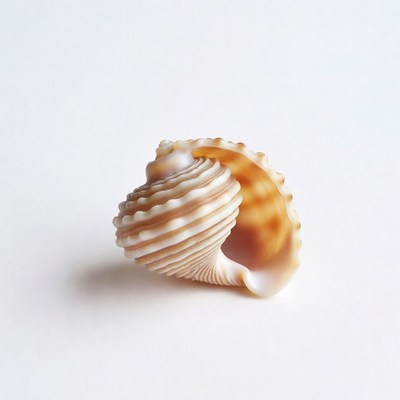 White Background Seashell