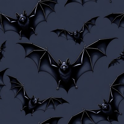 Black Bats Flying Pattern
