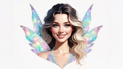 Beautiful woman with fairy wings