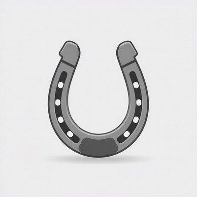 Gray Horseshoe Illustration