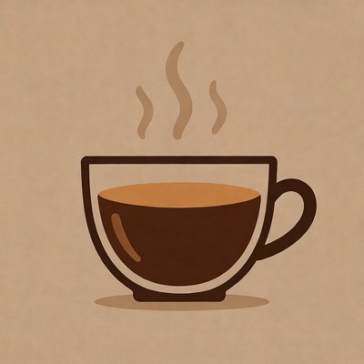 Steaming Coffee Cup Illustration