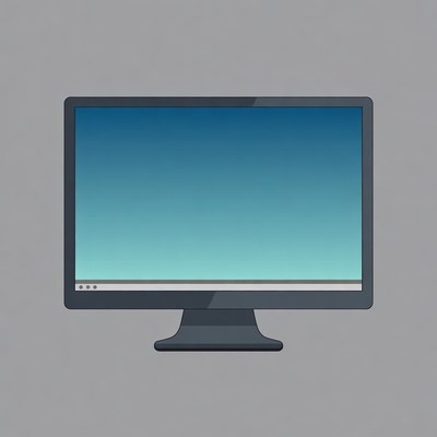 Blue Screen Computer Monitor