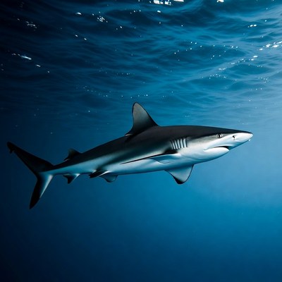 Blacktip shark swimming underwater