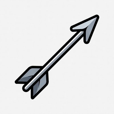 Silver upward arrow clipart