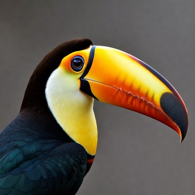 Colorful Toucan Bird Profile