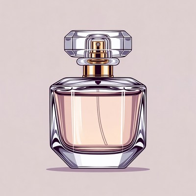 Luxury Perfume Bottle Illustration