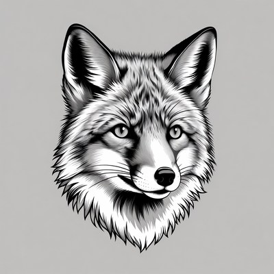 Fox head illustration