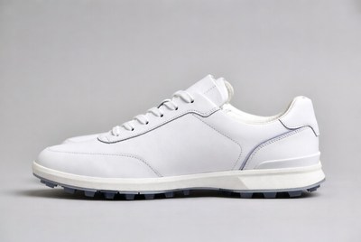 White Golf Sneakers on Isolated Background
