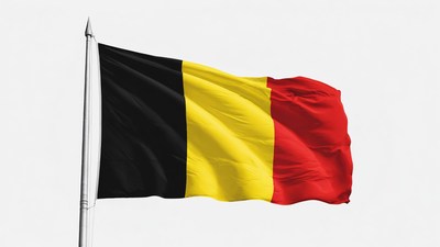 Belgium Flag on Pole