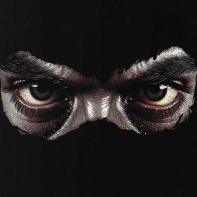 Intense Glowing Eyes Closeup