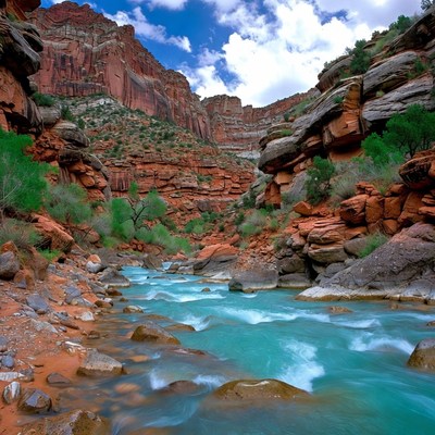 Turquoise River in Red Rock Canyon