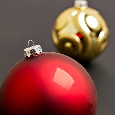 Red and Gold Christmas Ornaments