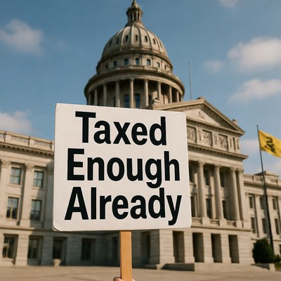 Taxed Enough Already sign at capitol