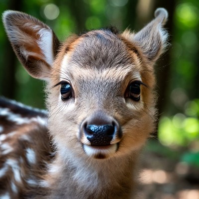 Baby Fawn in Forest
