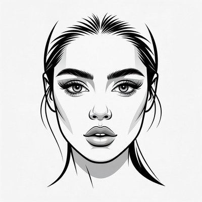 Beautiful Woman Portrait Illustration