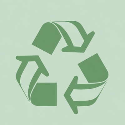 Green Recycling Symbol Icon
