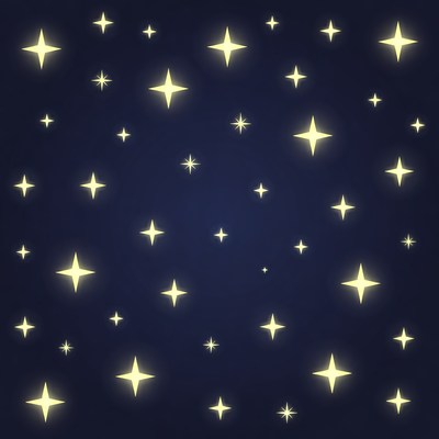 Shiny Stars on Dark Blue Background
