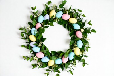 Colorful Easter Eggs Wreath