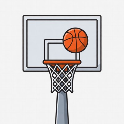 Basketball Hoop with Ball