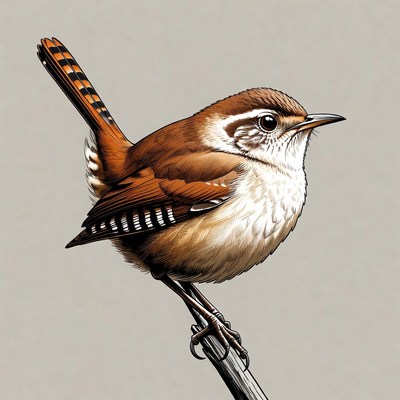 House Wren perched on branch