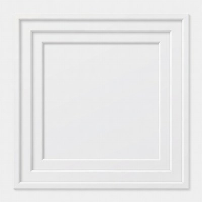 White Triple Frame Isolated Background