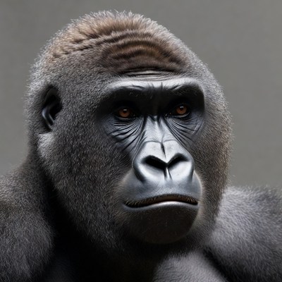 Close-up of gorilla face