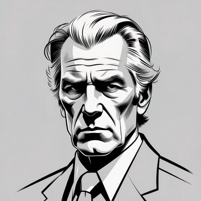 Elderly man in suit portrait