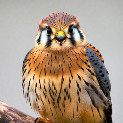 American Kestrel perched on branch