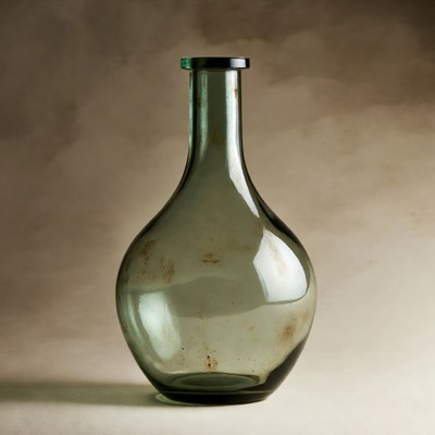 Vintage Green Glass Bottle