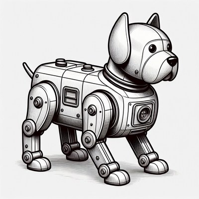 Robot Dog Illustration