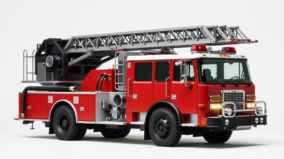 Red Fire Truck with Ladder