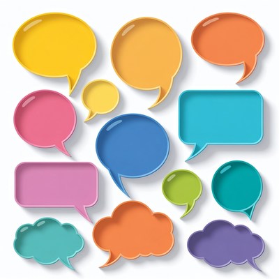 Colorful Speech Bubbles Illustration