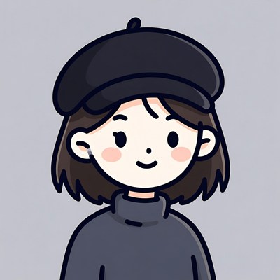 Cute girl wearing beret