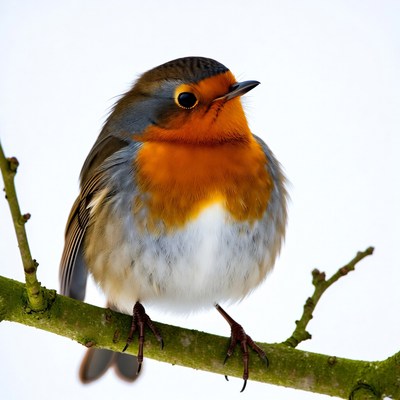Robin perched on branch