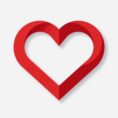 3D Red Heart Icon
