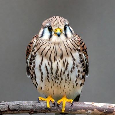 American Kestrel Perched on Branch