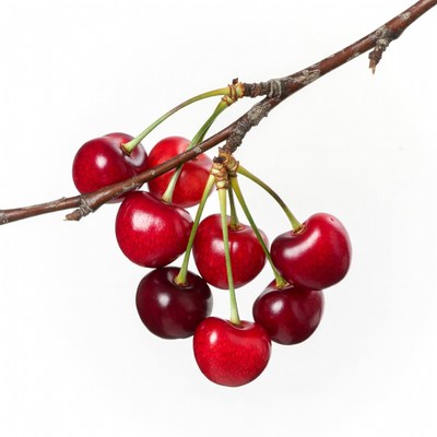 Ripe Cherries on Branch