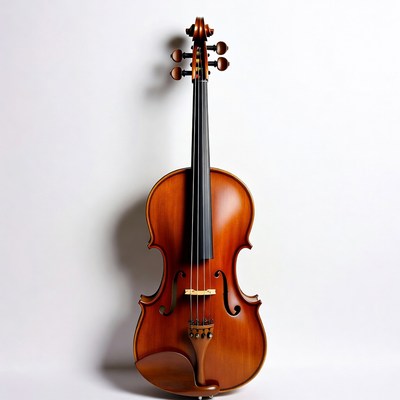 Violin on white background