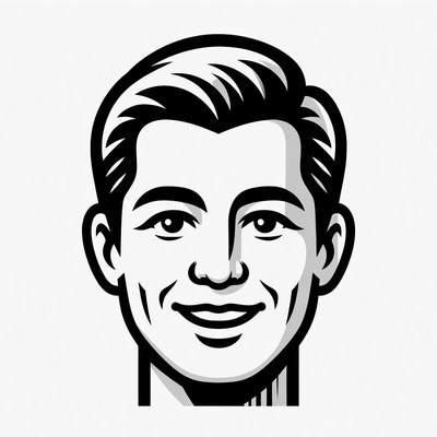 Smiling man illustration