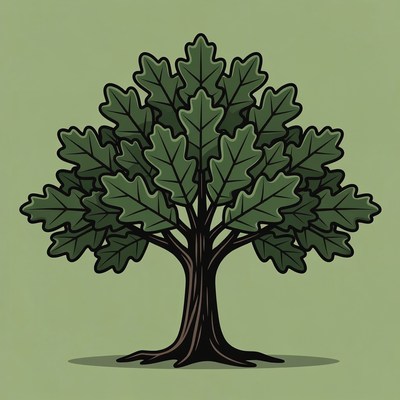 Oak Tree Illustration