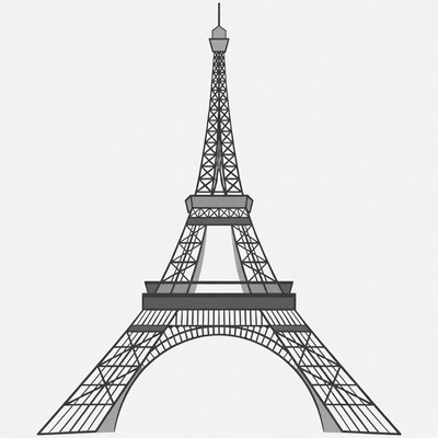 Eiffel Tower silhouette illustration