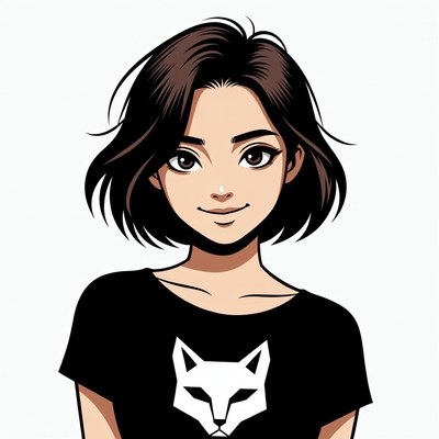 Anime girl with fox shirt